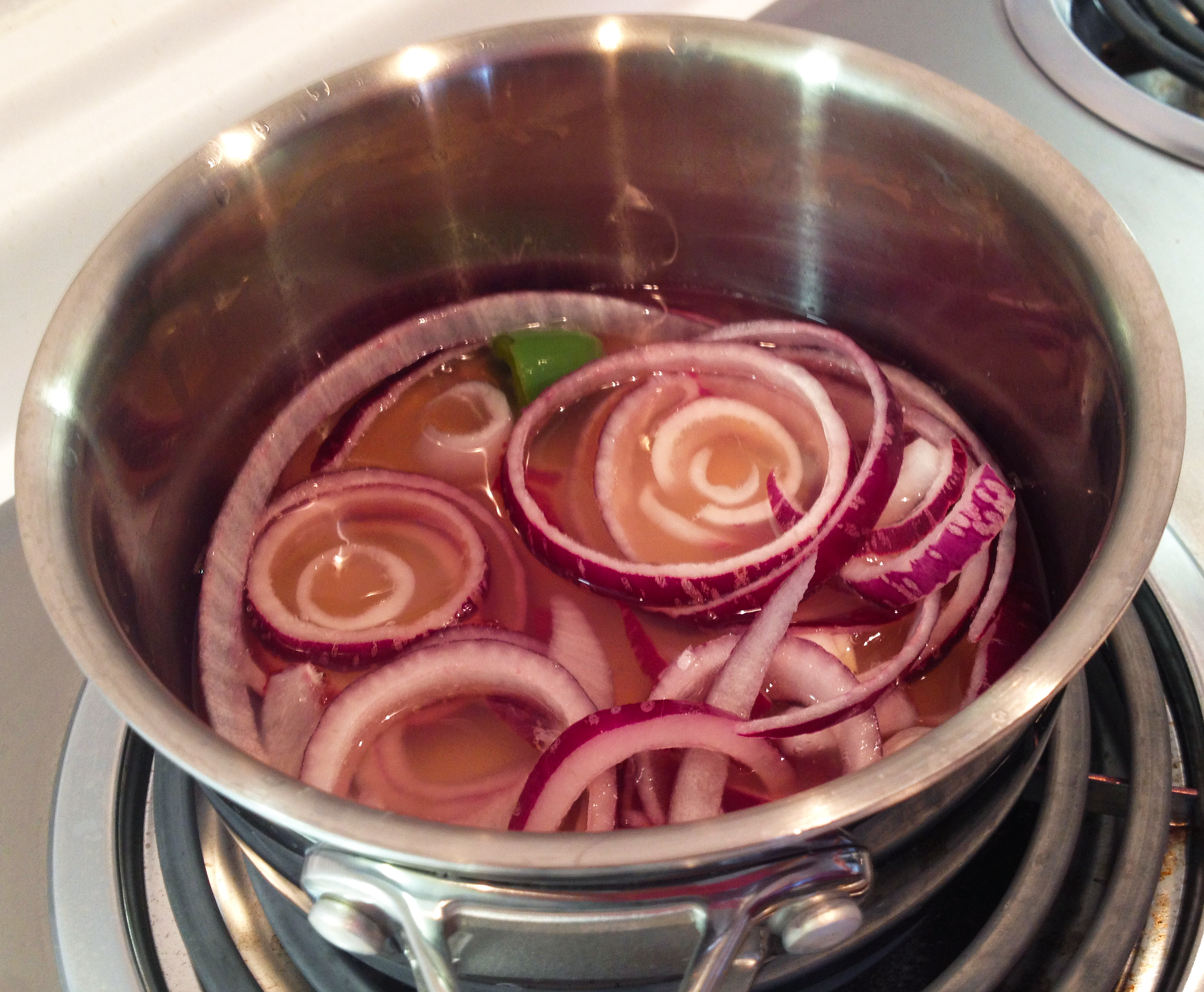 Pickled Red Onions In Process 3