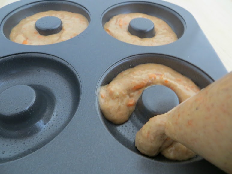 pipe into baking pan